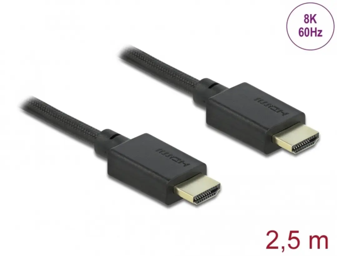Delock High Speed HDMI Kabel 48 Gbps 8K 60Hz 2.5m