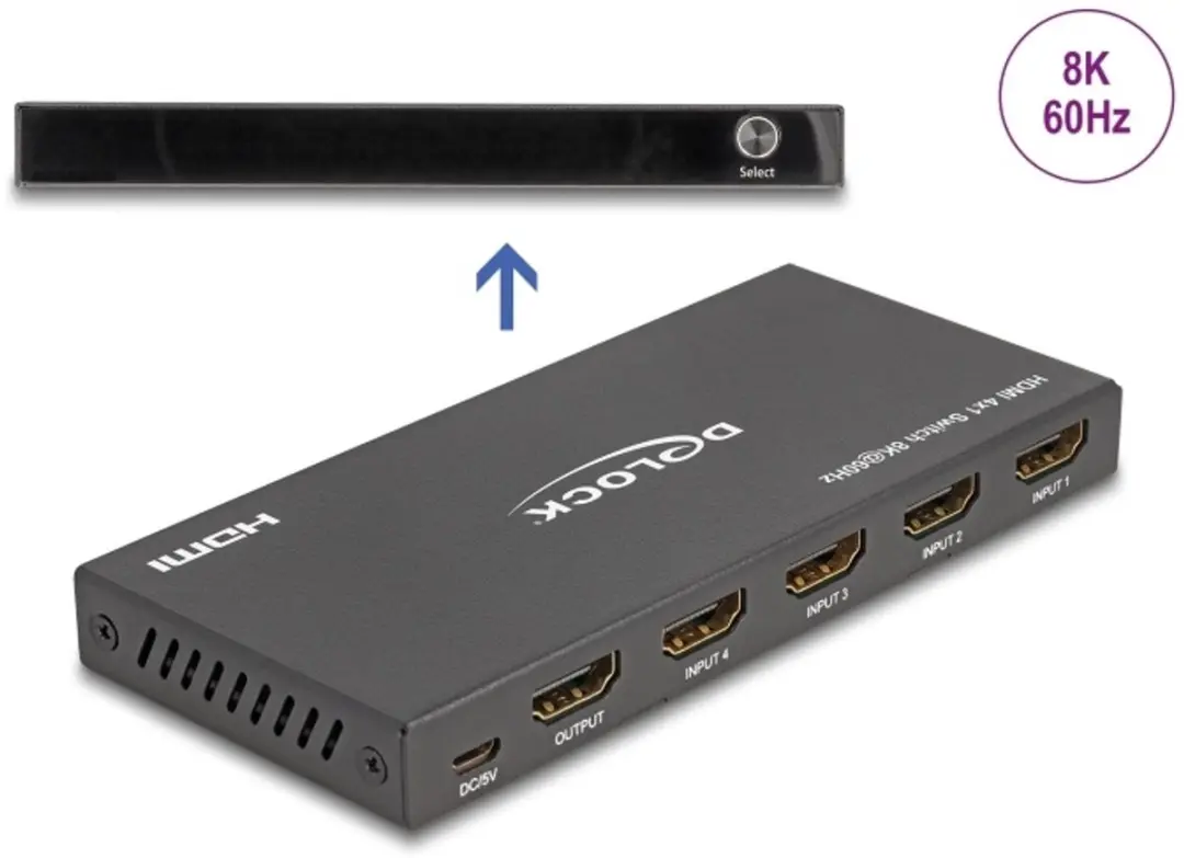 Delock HDMI Switch 4x1 8K60