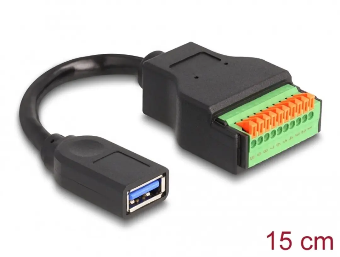 Delock USB 3.2 Gen 1 Type-A naar Terminal Block Adapter