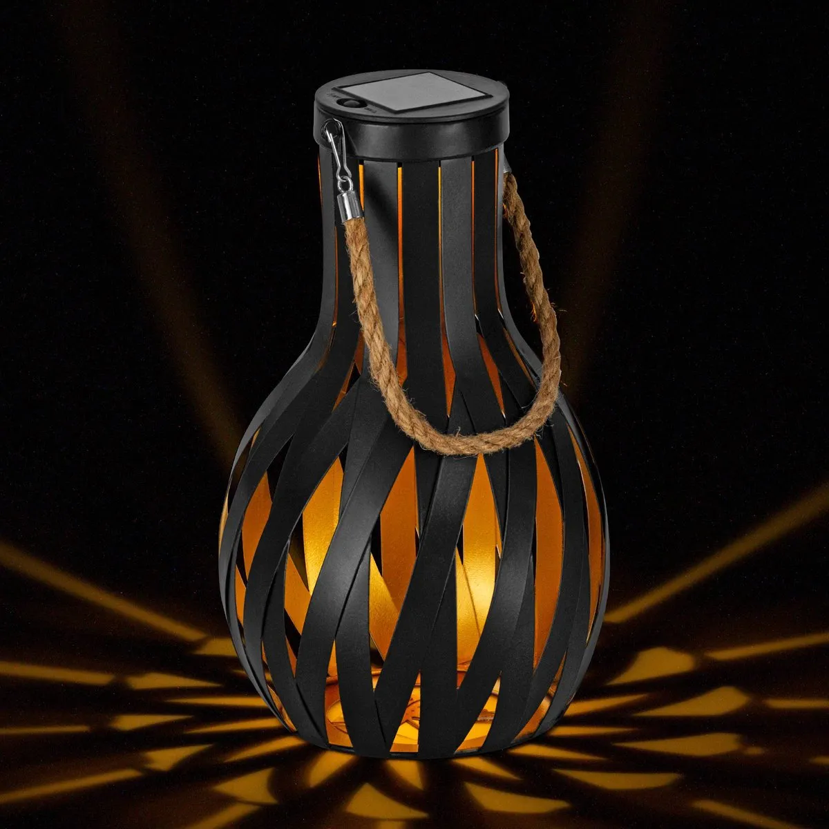 Eglo Zonne Tuinlamp LED - Zwart/Goud - afbeelding 6 van 6