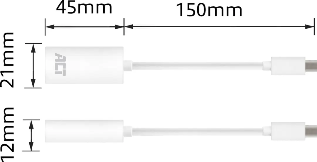 ACT AC7525 Mini DisplayPort naar HDMI Adapter 1080P - Wit