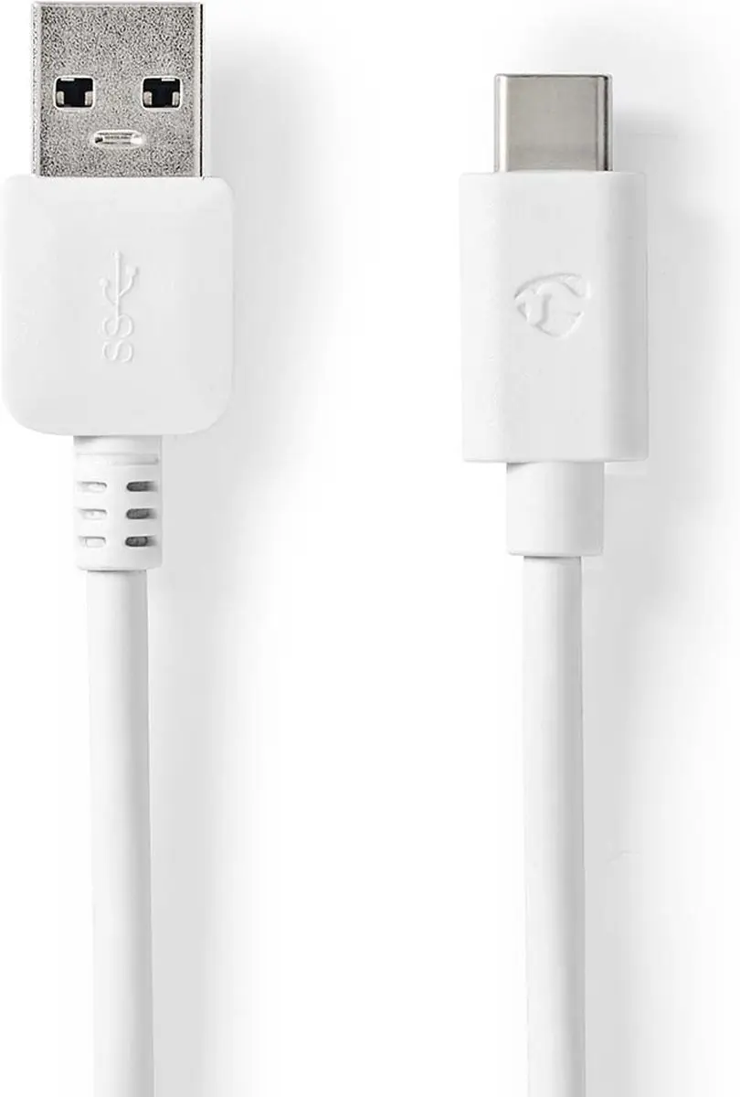 Nedis USB 3.2 Gen 1 A-C Kabel 60W 1m - Wit