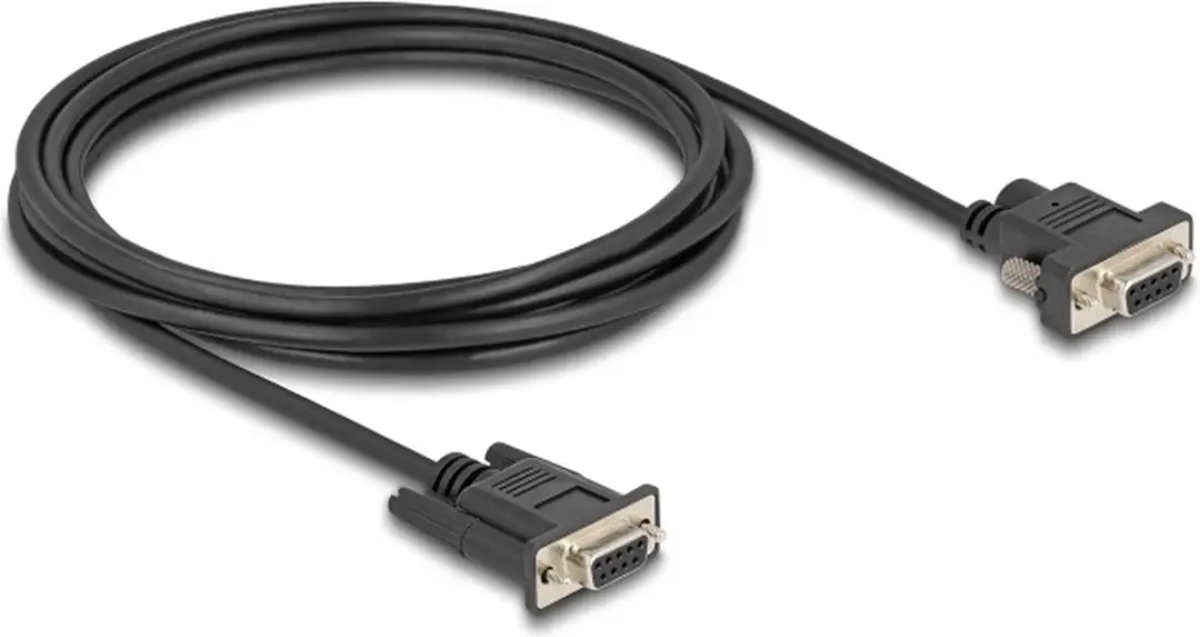 Delock RS-232 D-Sub9 Kabel 3m - Zwart