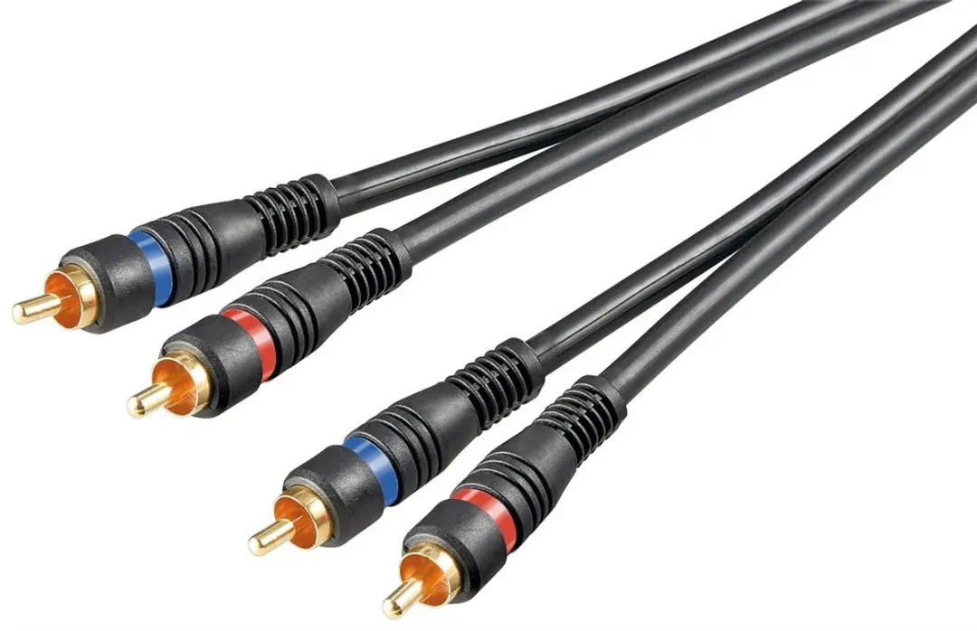 Goobay Stereo RCA Kabel 2x RCA Double Shielded 2m - Zwart