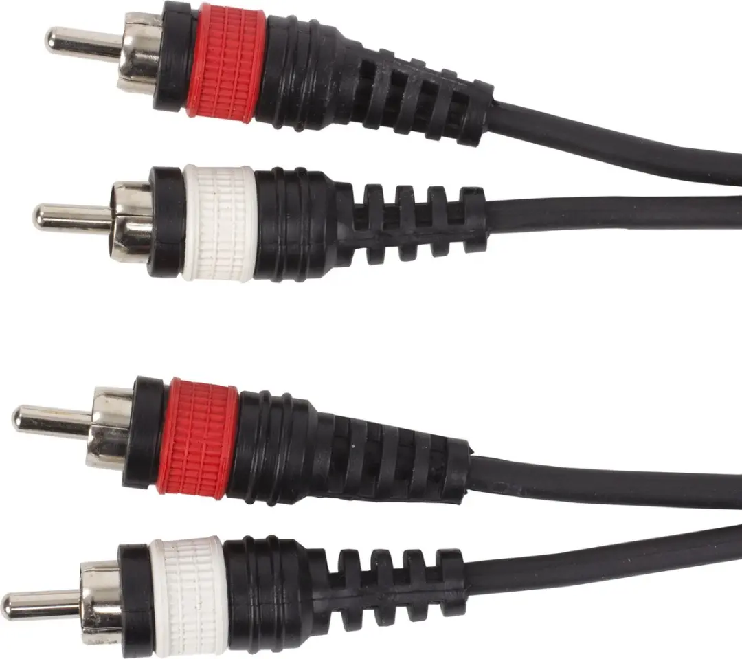 Goobay Stereo RCA Kabel 2x RCA Double Shielded 2m - Zwart