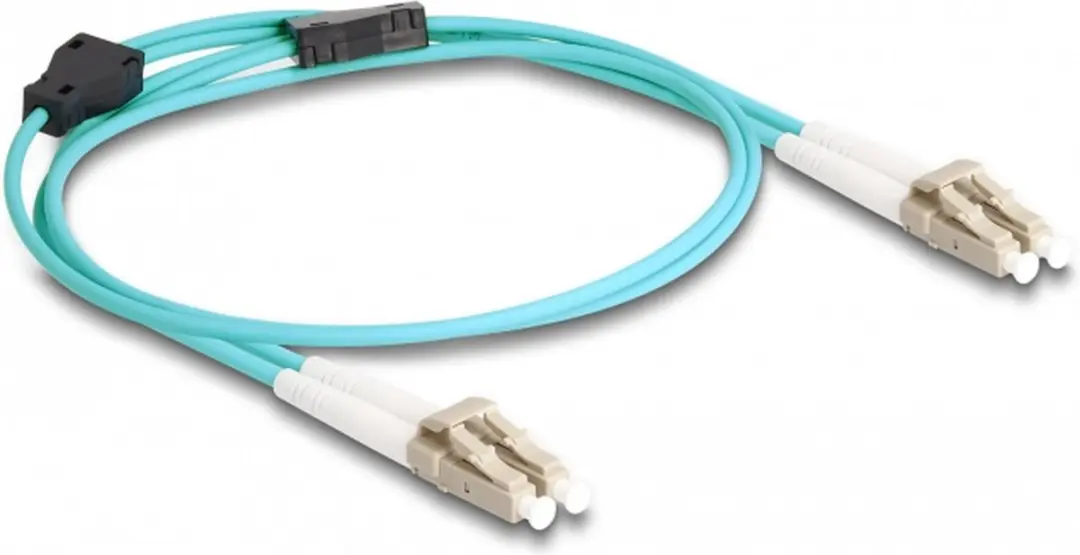 Delock LC Duplex OM3 Glasvezelkabel 1m - Aqua