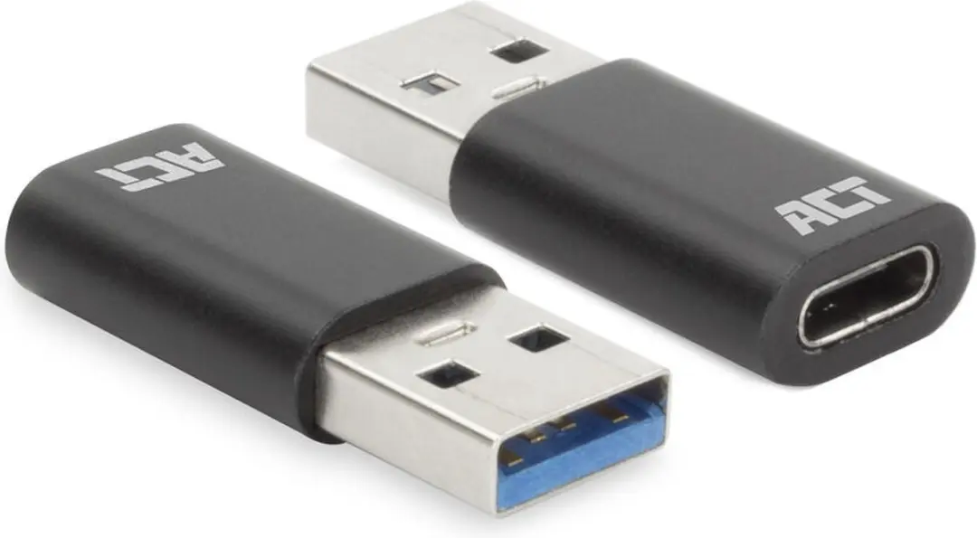 ACT AC7376 USB-A naar USB-C Adapter - Zwart - afbeelding 6 van 6