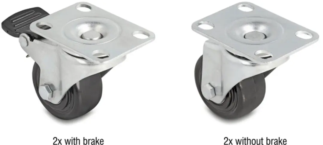 Delock Heavy Duty Castor Wheel Ø50mm - 400kg - 2 Stuks