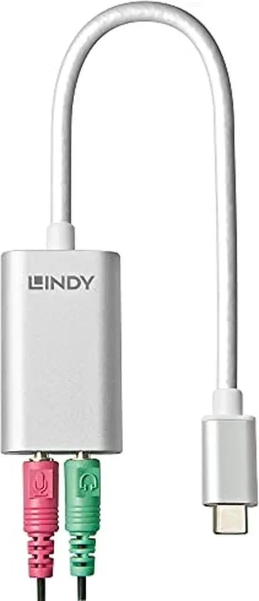 Lindy AV Converter USB-C naar Jackplug - Zilver - afbeelding 6 van 6