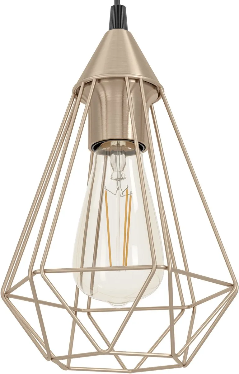 Eglo Tarbes Hanglamp E27 Ø17,5cm - Zwart/Koper