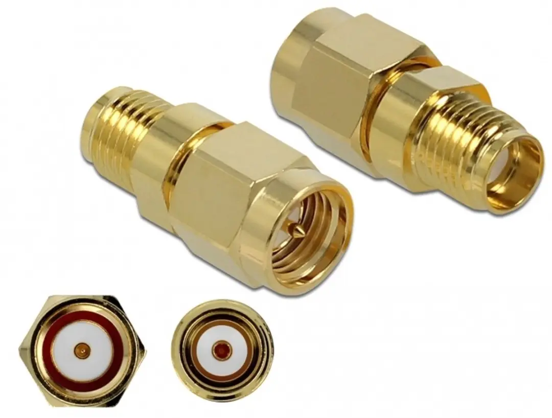 Delock SMA Plug naar SMA Jack Adapter 10 GHz