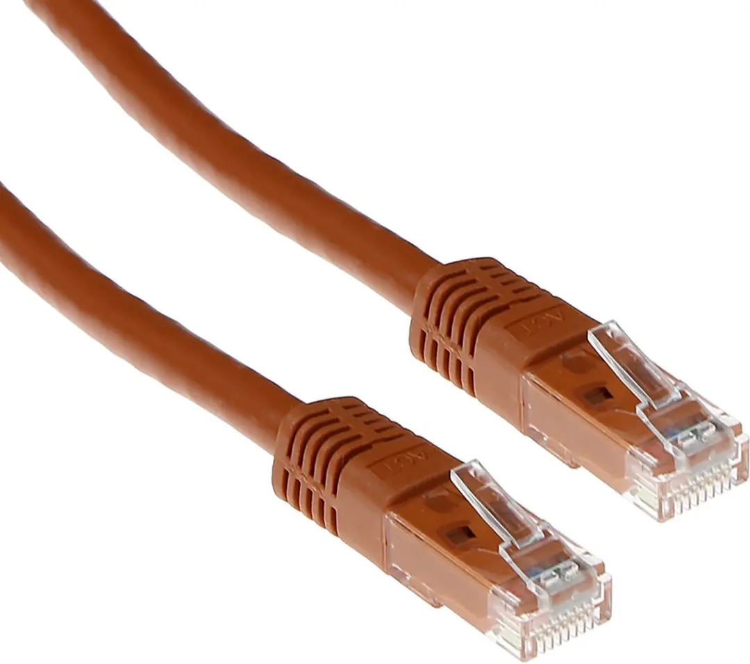 ACT Bruine U/UTP CAT6 Patchkabel 0,5m