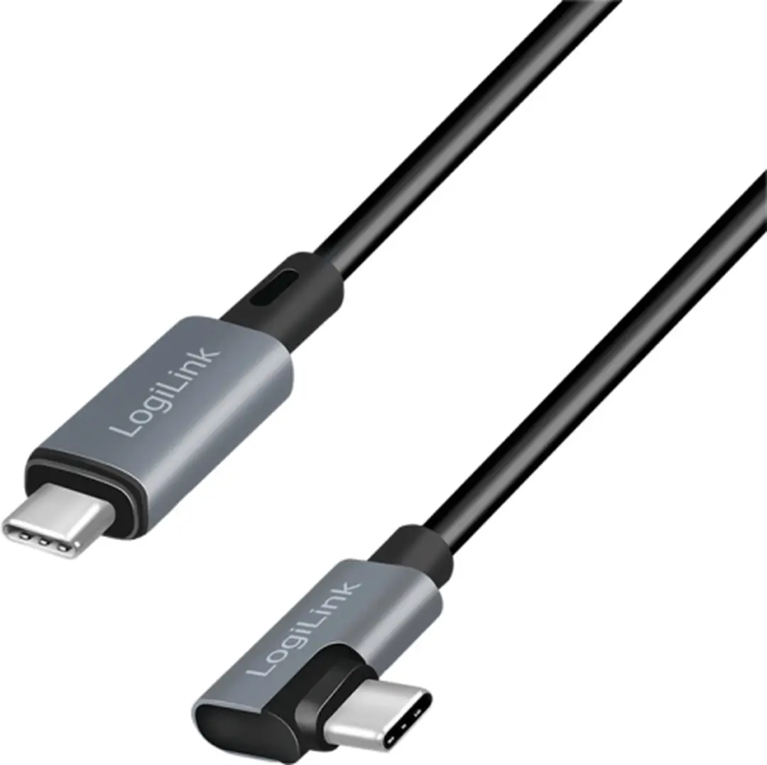 Logilink CU0183 USB 2.0 Kabel 2m USB-C Zwart/Zilver