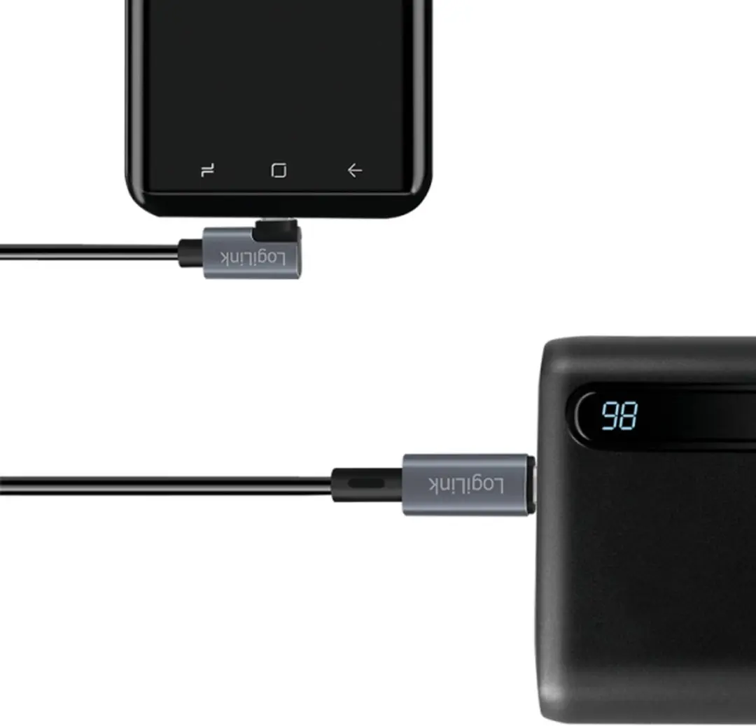 Logilink CU0183 USB 2.0 Kabel 2m USB-C Zwart/Zilver