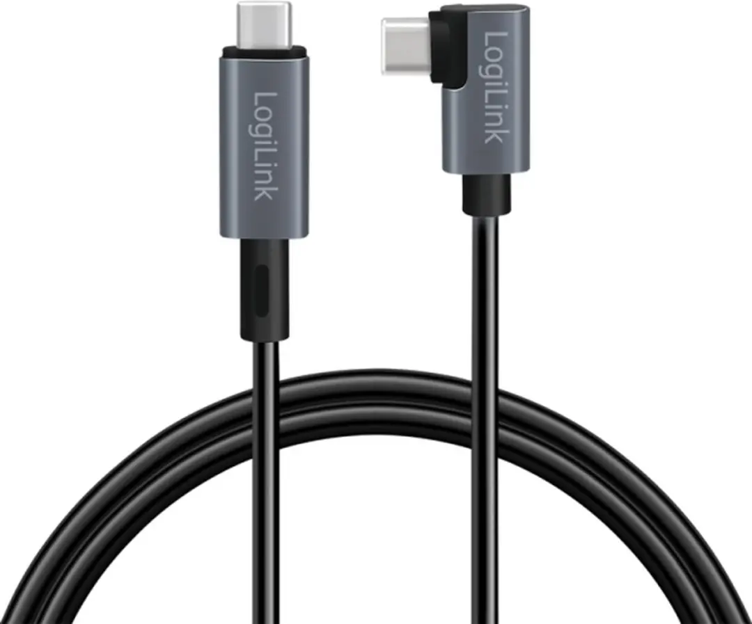 Logilink CU0183 USB 2.0 Kabel 2m USB-C Zwart/Zilver