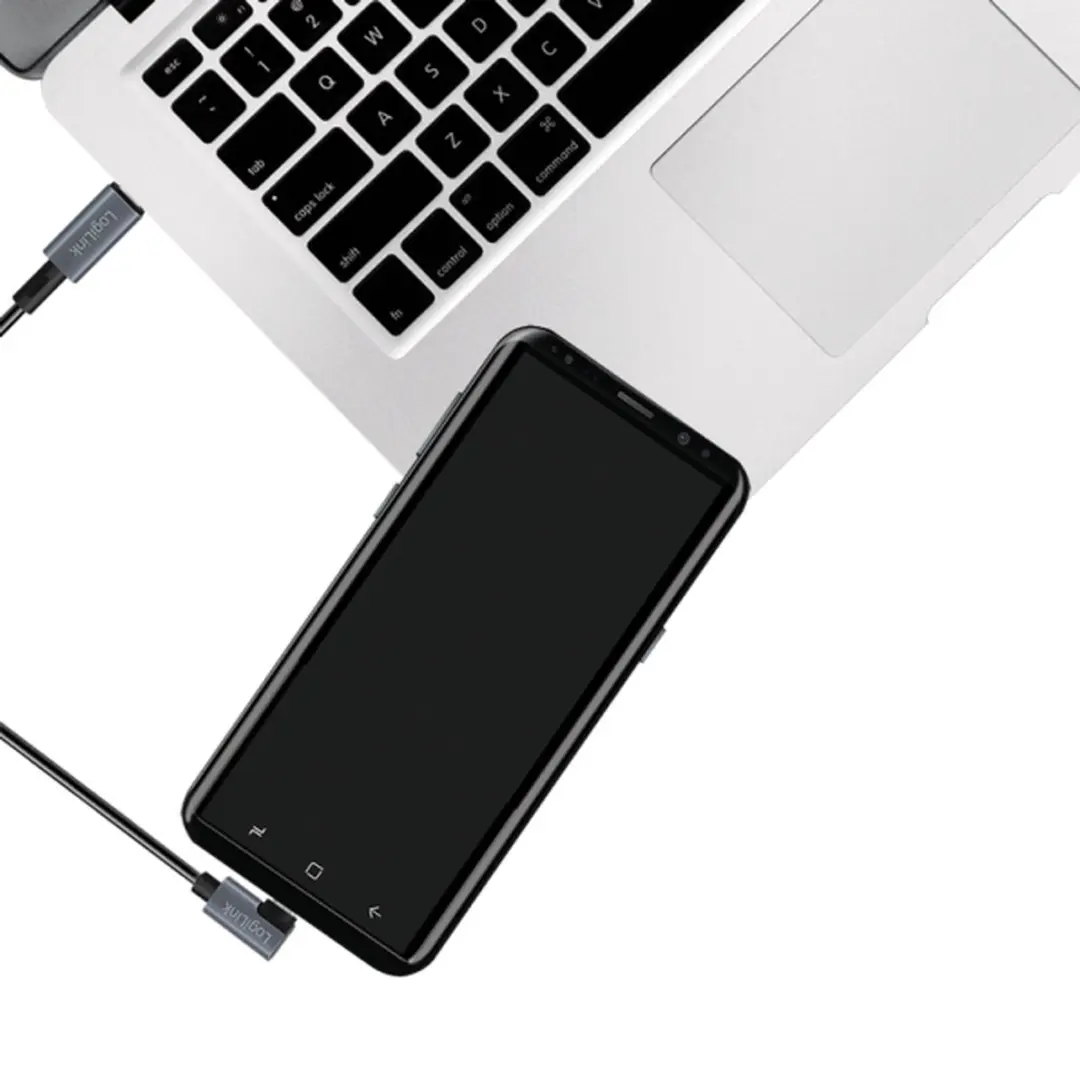 Logilink CU0183 USB 2.0 Kabel 2m USB-C Zwart/Zilver