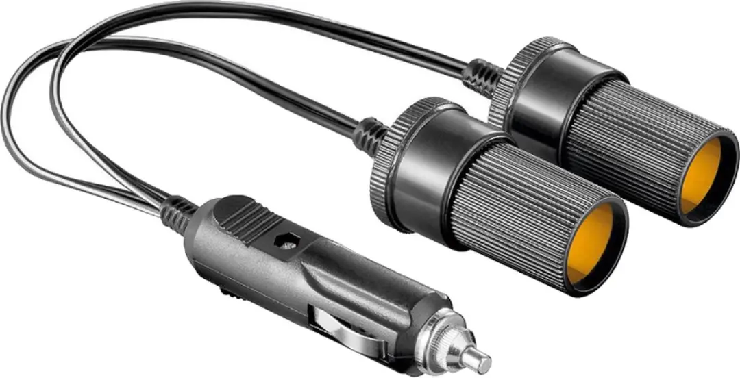 Goobay 11766 Sigarettenaanstekerplugsplitter 2x 12-24V - 0,20m - Zwart