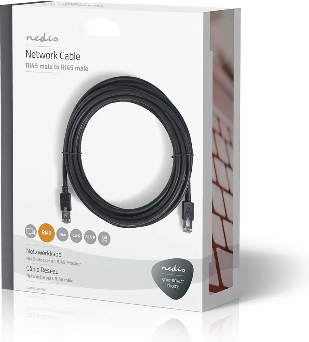 Nedis CAT6 Netwerkkabel CCBW85210AT150 15m - Antraciet