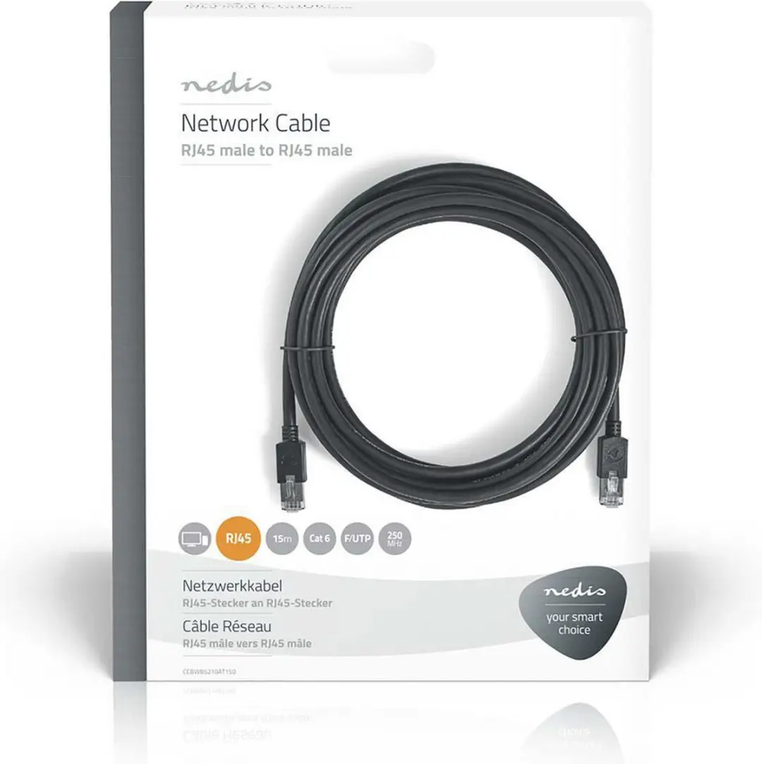 Nedis CAT6 Netwerkkabel CCBW85210AT150 15m - Antraciet