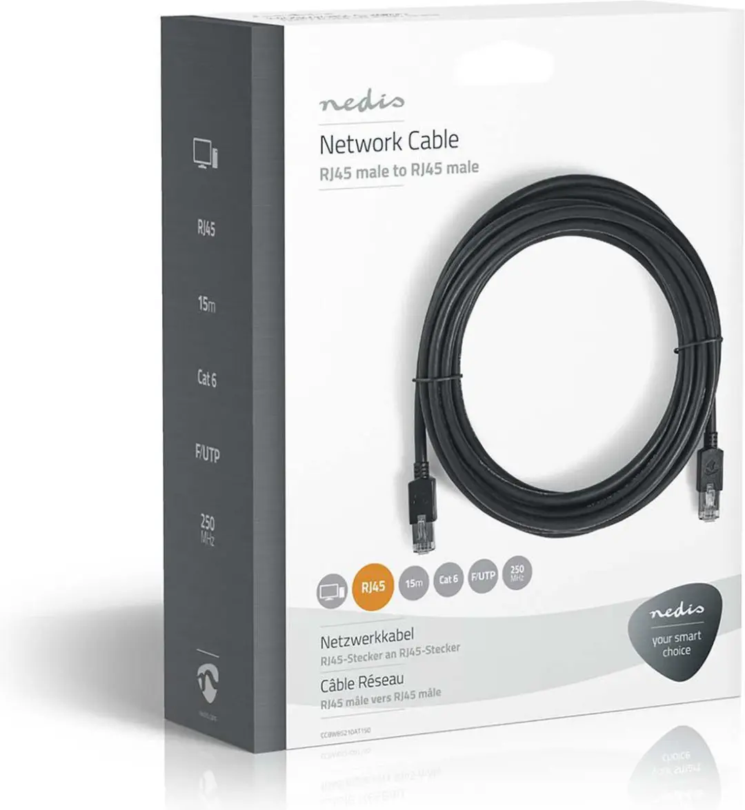 Nedis CAT6 Netwerkkabel CCBW85210AT150 15m - Antraciet