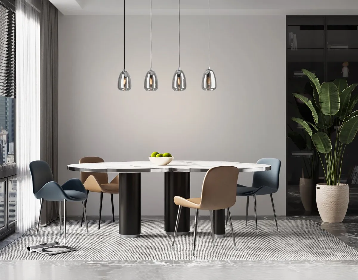 Eglo Alobrase Hanglamp 4x E27 - Chroom - afbeelding 6 van 6