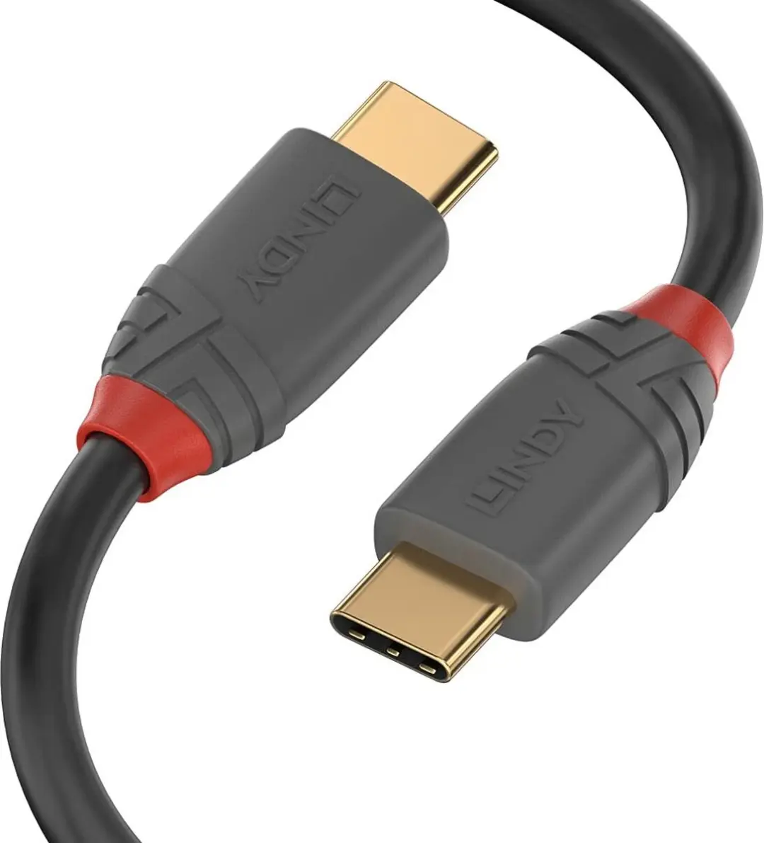 Lindy 36873 USB-C Kabel 3m - USB 2.0 - Zwart/Grijs