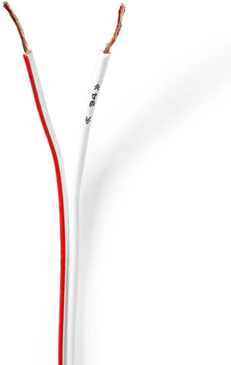 Nedis Speaker-Kabel CABR0750WT1000 100m - 2x 0.75mm² Wit