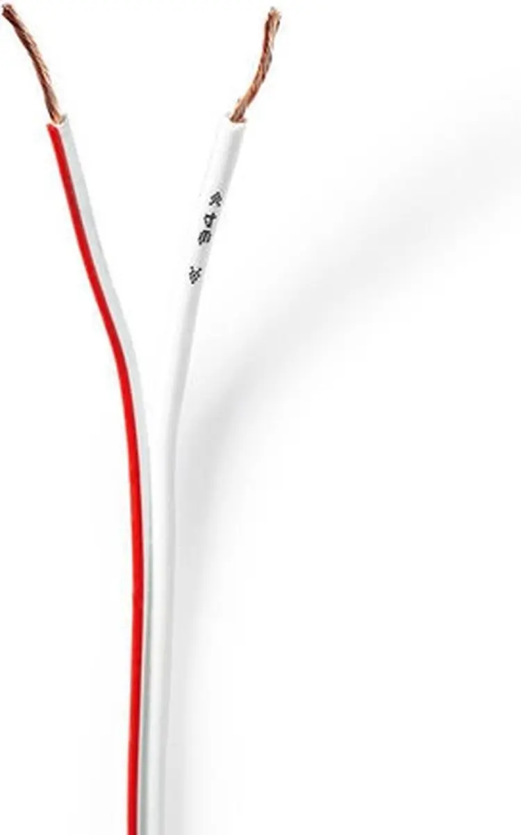 Nedis Speaker-Kabel CABR0750WT1000 100m - 2x 0.75mm² Wit