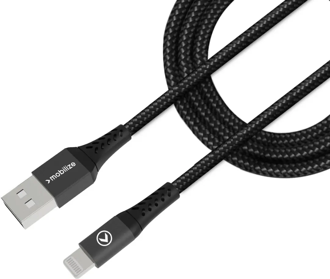 Mobilize USB-A naar Apple Lightning Kabel MFI 1m