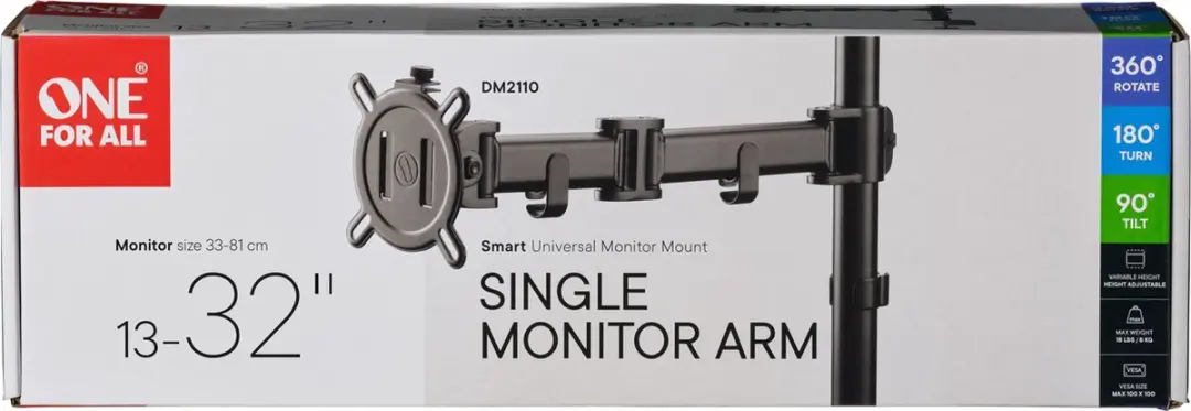 One For All DM2110 Monitorsteun - 13-32" - Zwart