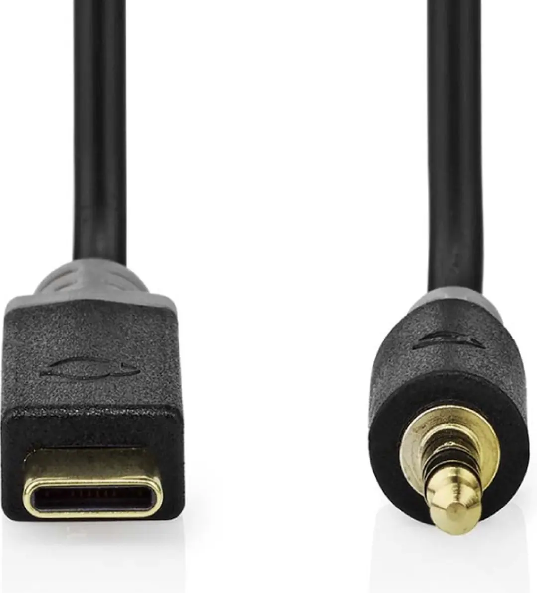 Nedis CCBW65950AT10 USB-C Adapter - 3,5mm Audio - 1m - Verguld - Zwart