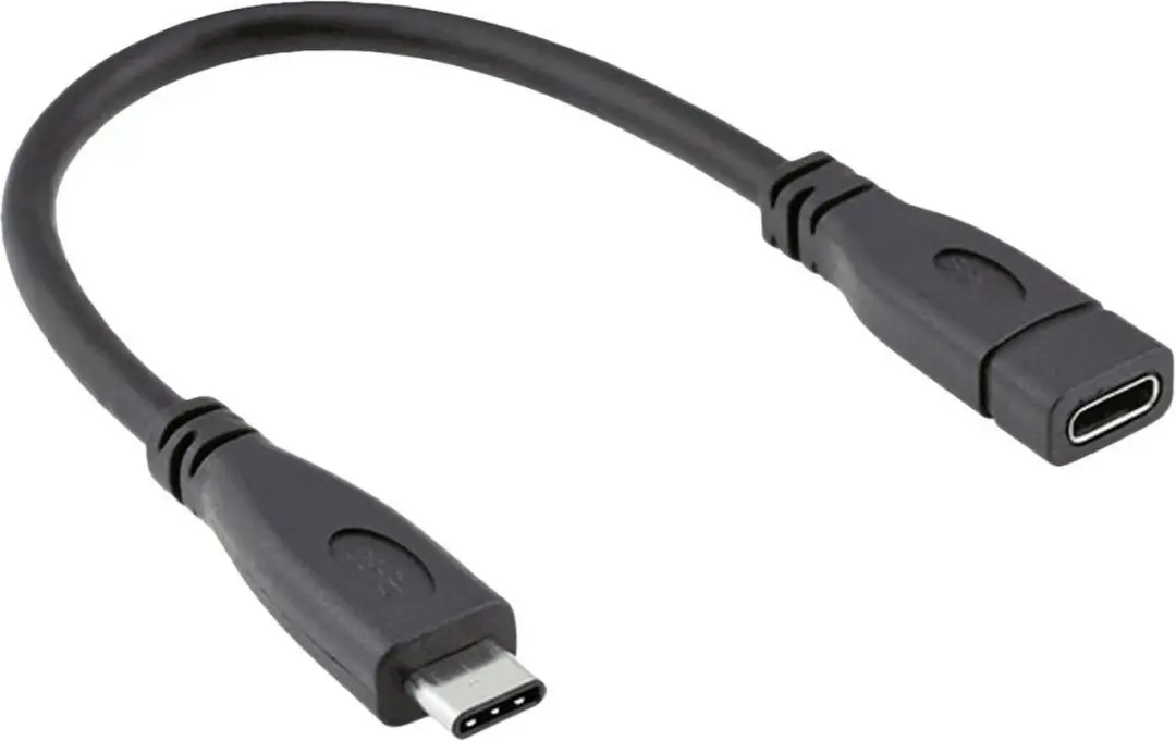 Roline USB 3.2 Gen 2 C-C M/F Kabel 10Gbit/s 100W - 0,15m