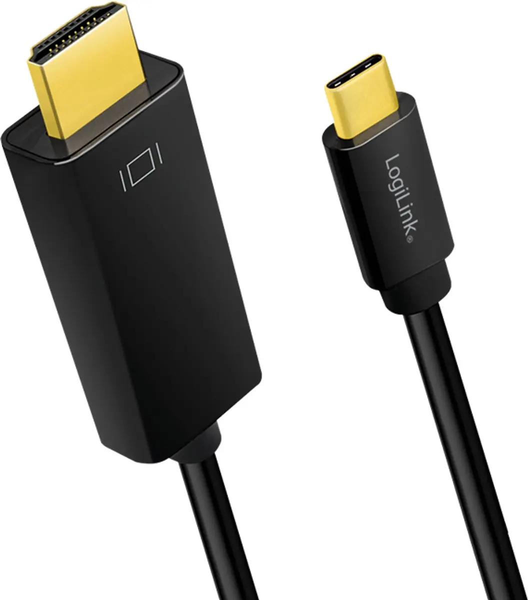 Logilink USB Type-C naar HDMI Kabel 4K60 - 1,8m - Zwart