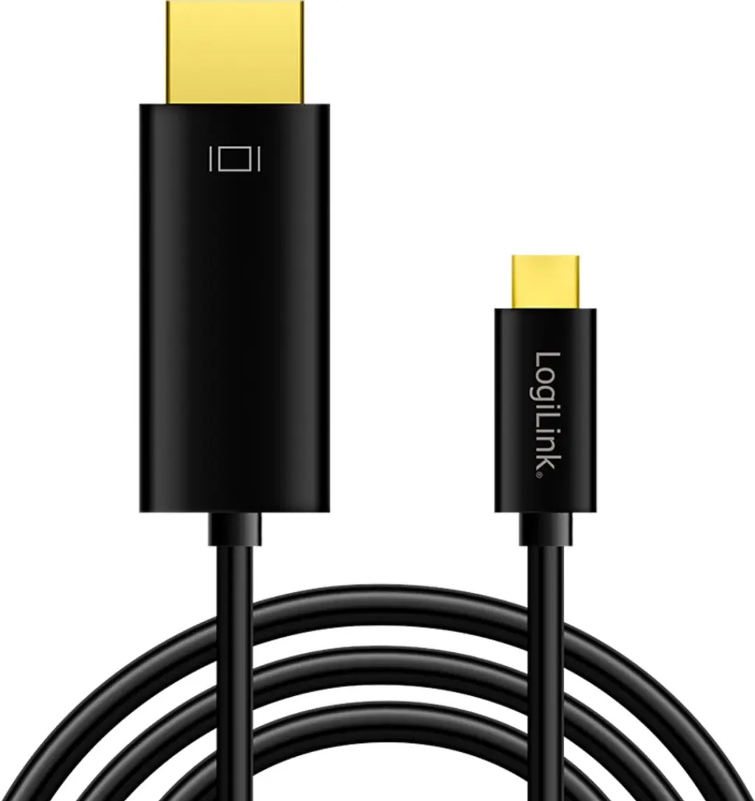 Logilink USB Type-C naar HDMI Kabel 4K60 - 1,8m - Zwart
