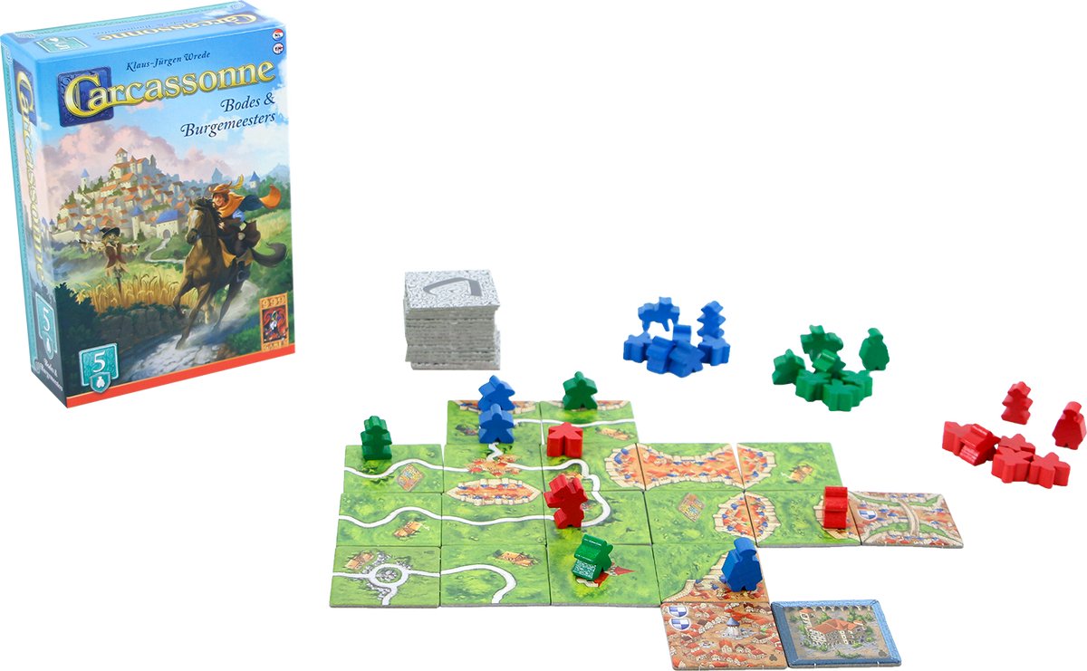 999 Games - Carcassonne: Bodes & Burgemeesters - Uitbreiding 5 - Nieuwe Versie - NL - EN