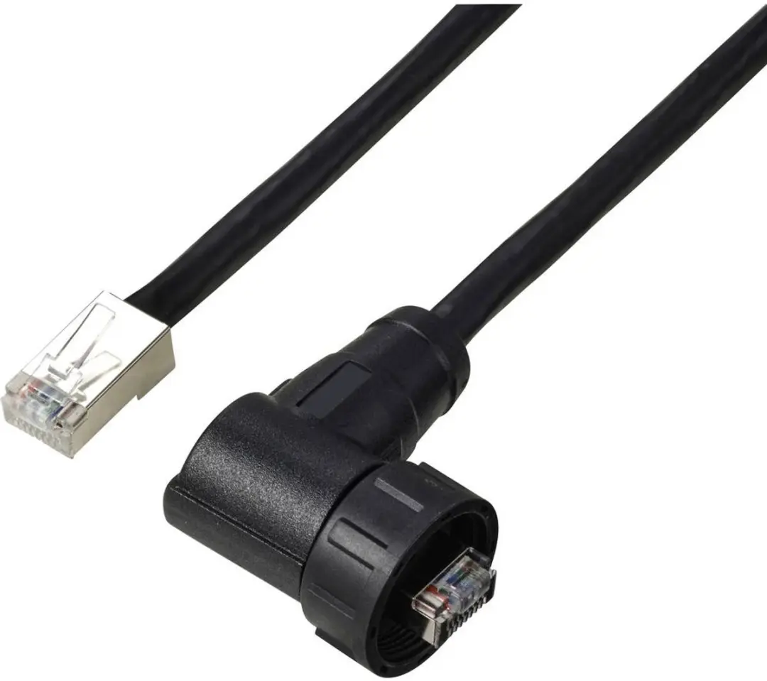 Tru Components TC-E13T-MR6-MCD/NCA-0.5PV-S RJ45 Haaks Mannelijk IP67 CAT6A