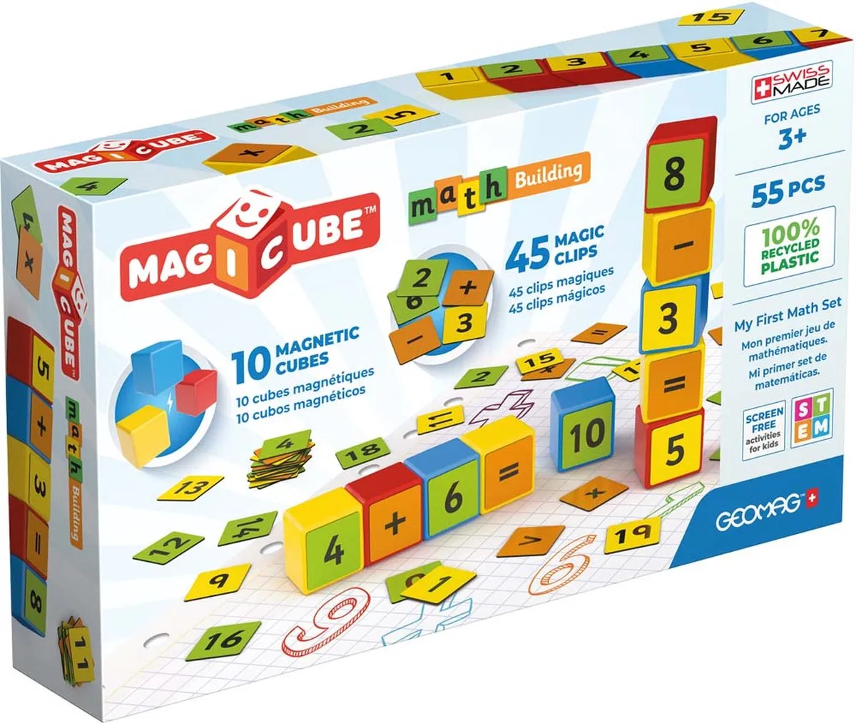 Geomag MagiCube Wiskunde Bouw 55 Stuks