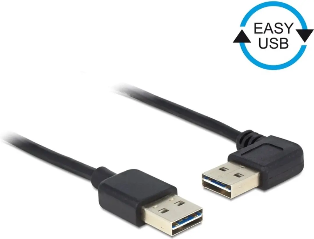 Delock USB 2.0 A m/m 90° Kabel 5m