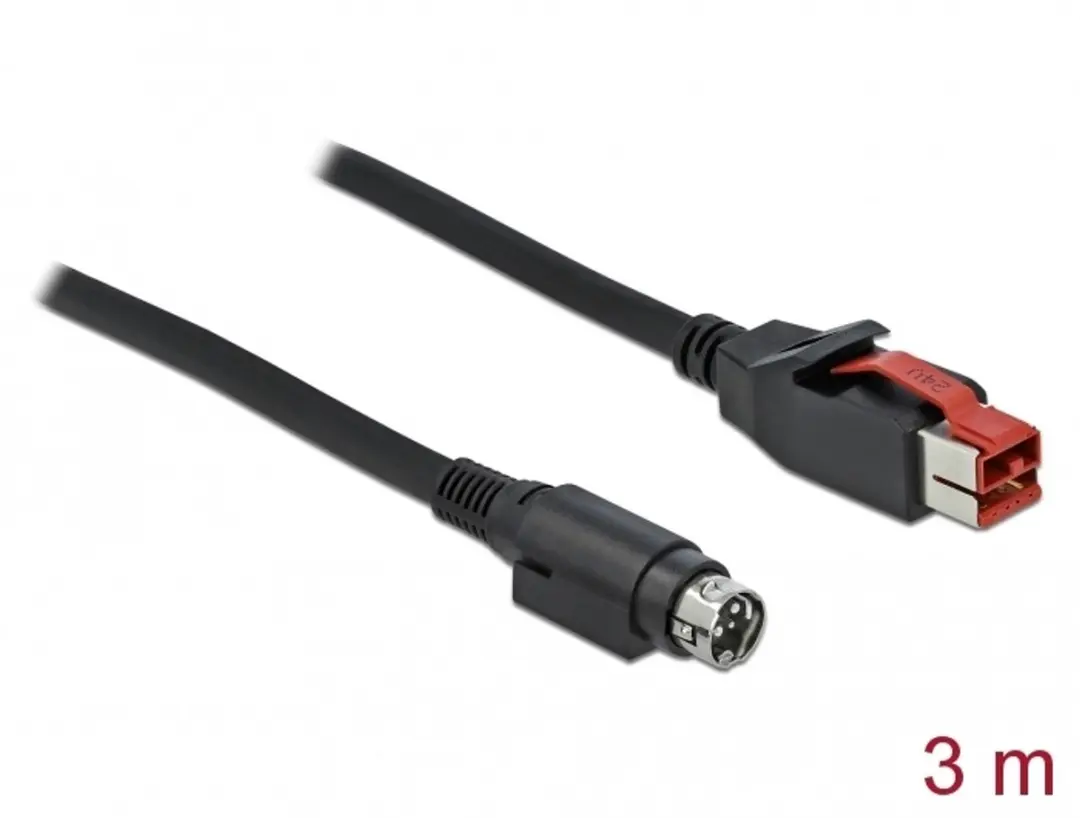 Delock PoweredUSB Kabel 24V Mini-DIN 3-pin M