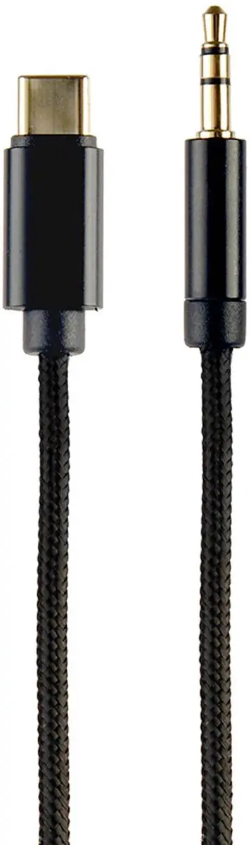 Gembird USB-C naar 3.5mm AUX Kabel 1.5m - Zwart - afbeelding 6 van 6