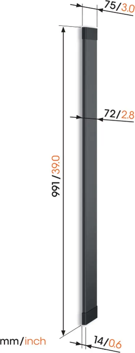 Vogel's TVA 7000 Kabelgoot 95cm - Zwart