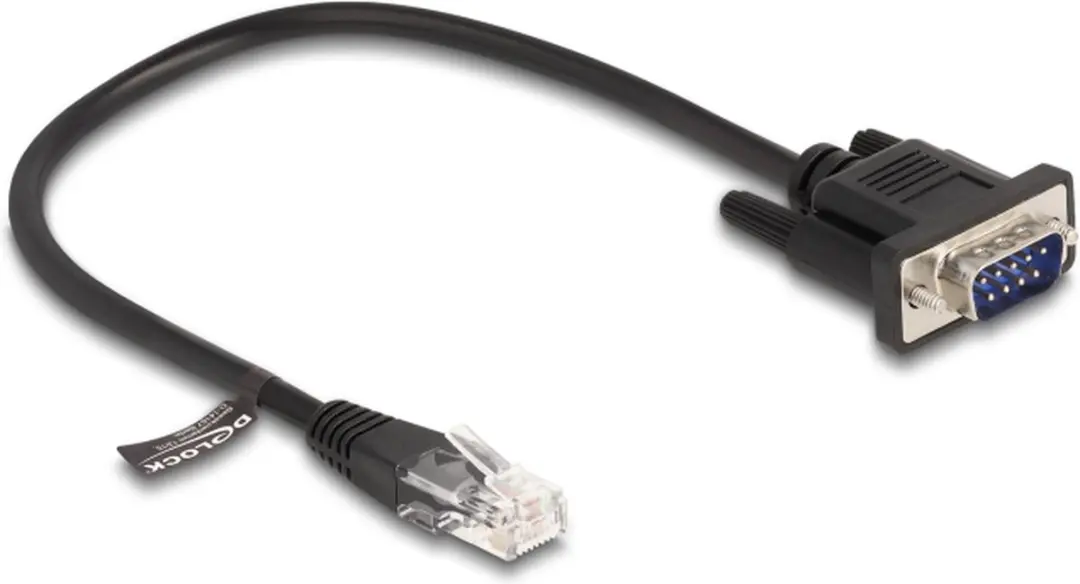 Delock 88008 RJ45/Serieel Patchkabel 0,30m - Zwart