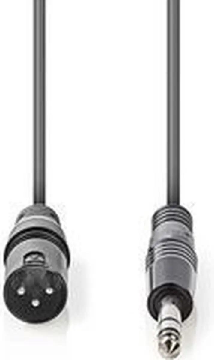 Nedis Gebalanceerde Audiokabel XLR 3-Pins - 3m - Donkergrijs