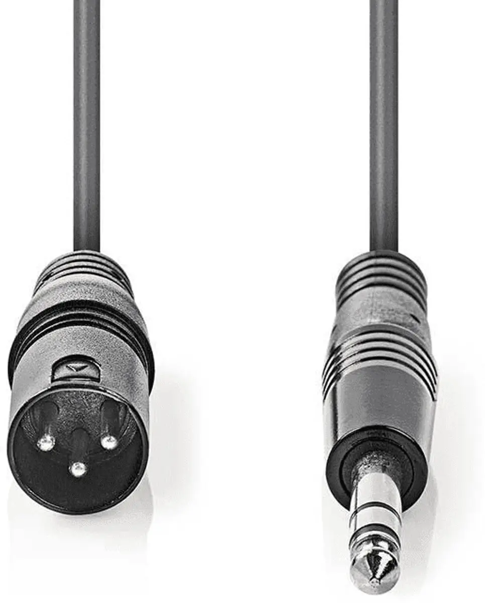 Nedis Gebalanceerde Audiokabel XLR 3-Pins - 3m - Donkergrijs