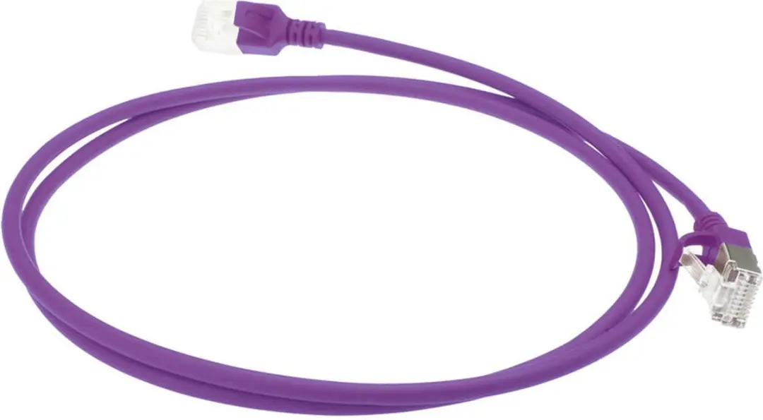 ACT Paarse LSZH U/FTP CAT6A Patchkabel 2m - Snagless