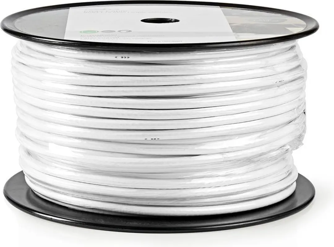 Nedis Coaxkabel RG6T 100m - Wit