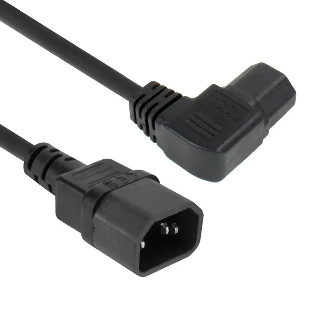 ACT AK5352 Netsnoer C14-C15 Haaks Links 0,6m