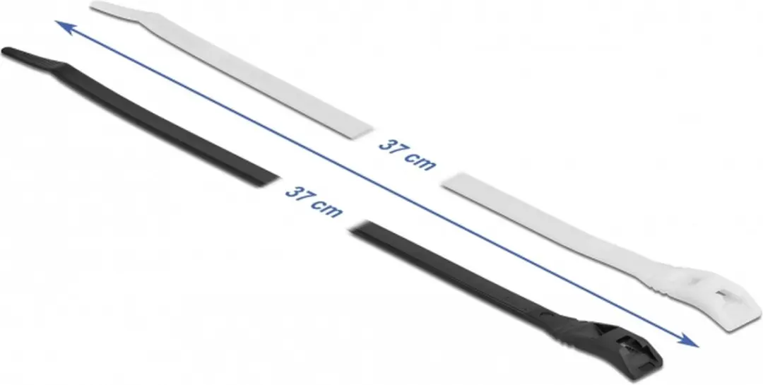 Delock Kabelbinders 370x7.6mm - 100 Stuks - Zwart/Transparant