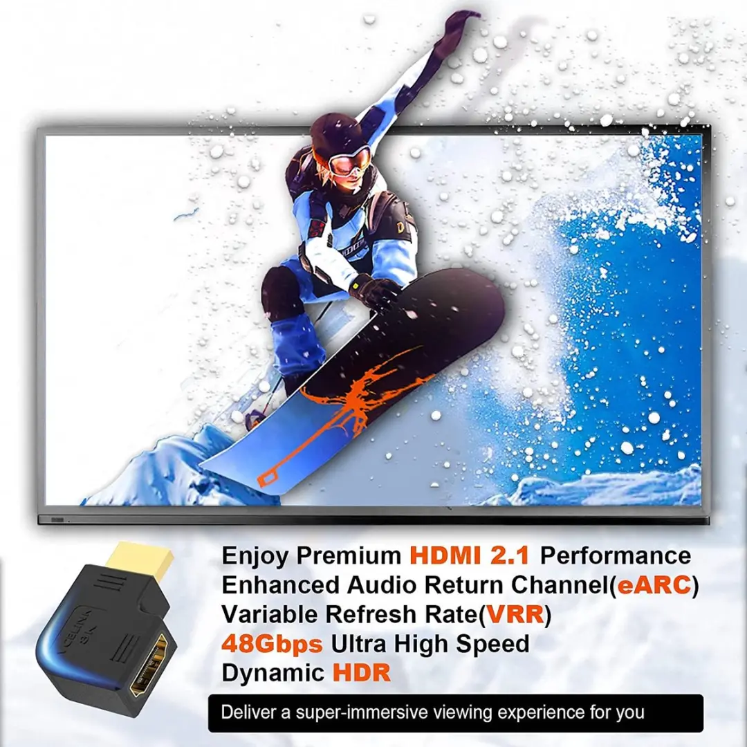 NÖRDIC HDMI-N5018 HDMI 2.1 Adapter 8K60Hz - Zwart