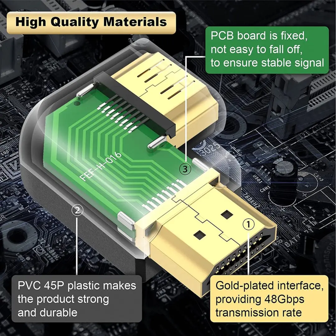 NÖRDIC HDMI-N5018 HDMI 2.1 Adapter 8K60Hz - Zwart